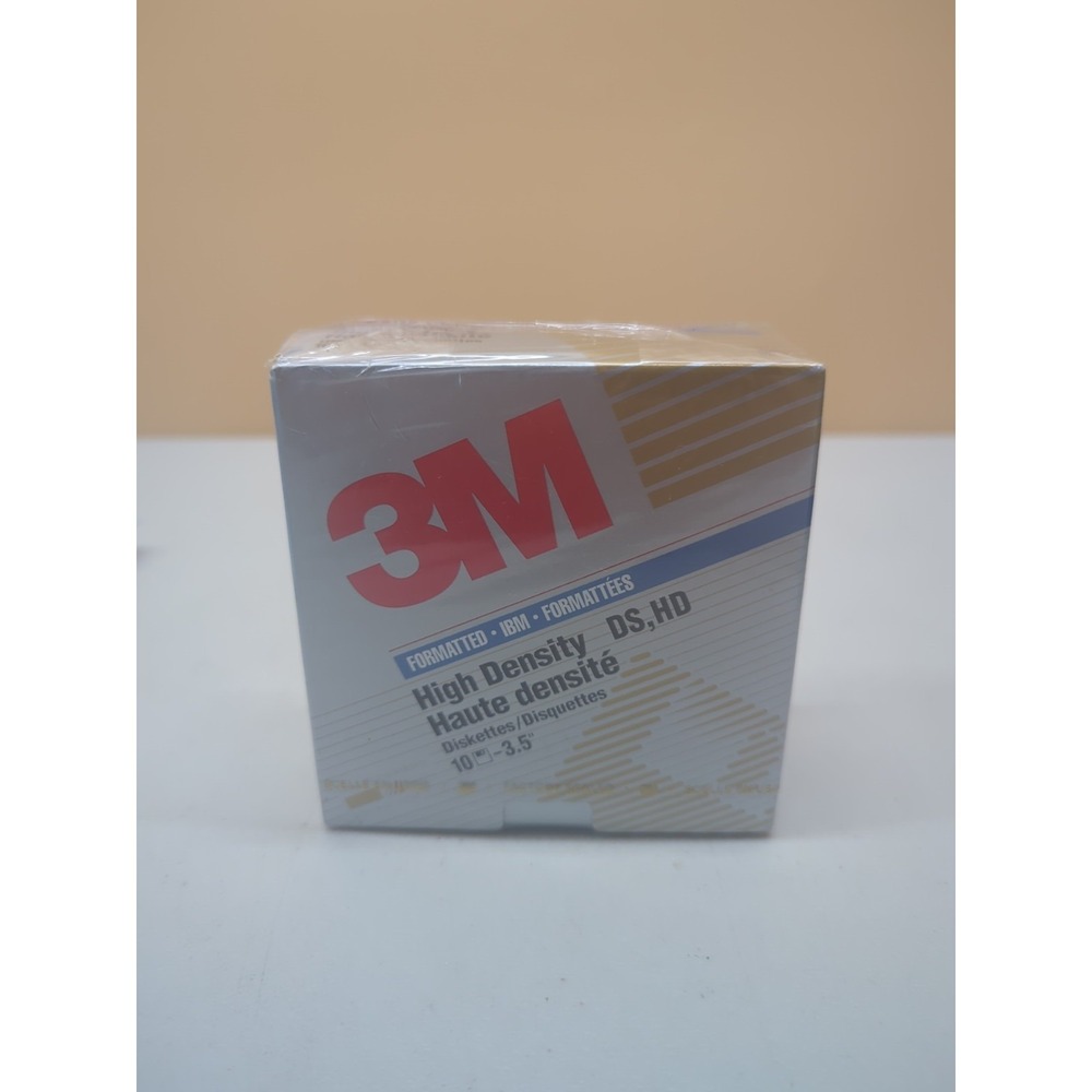 3M High Density DS, HD 3.5" 1.44 MB Floppy IBM Disk Diskettes (10) Pack NEW!
